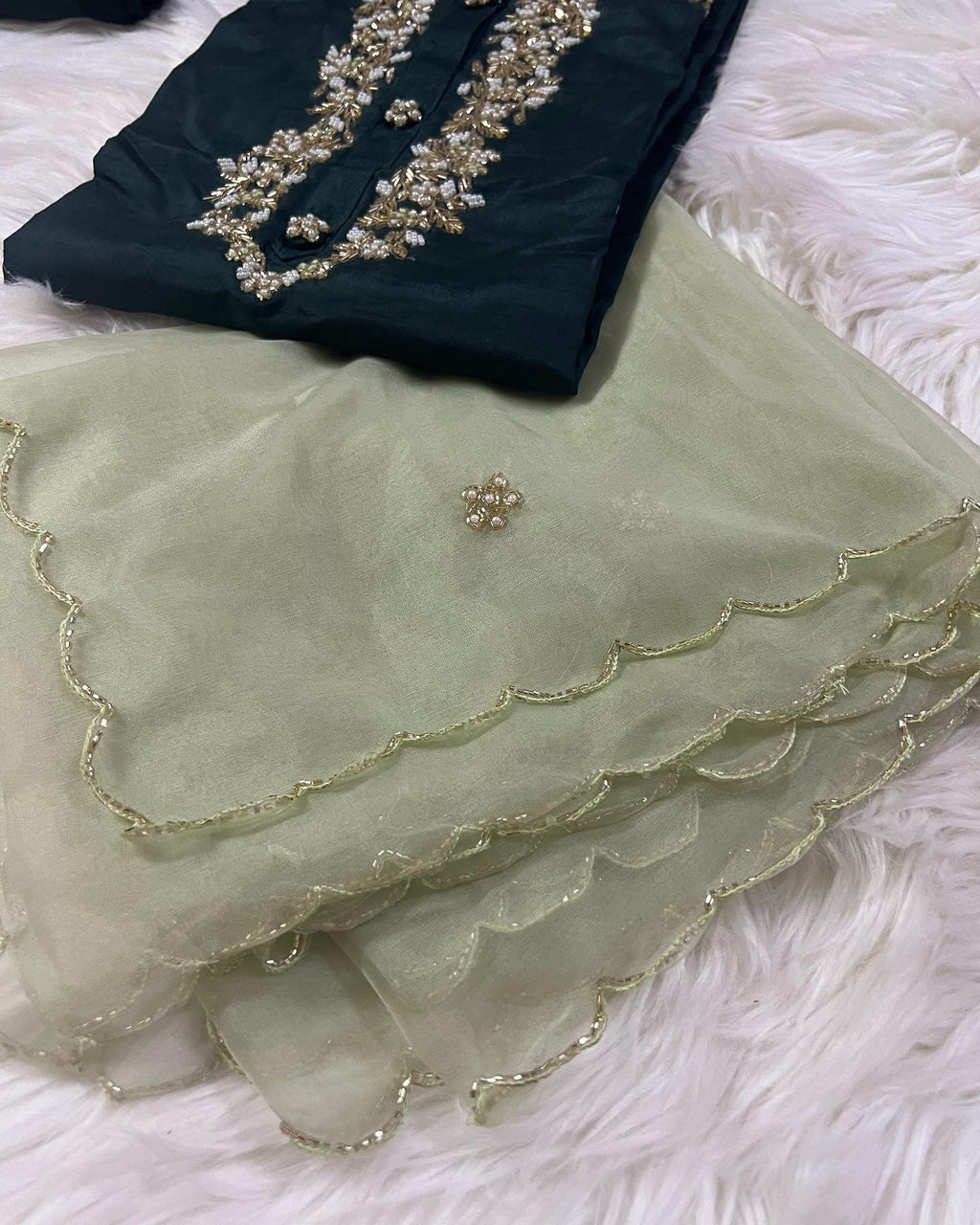 Designer Embroidered Ethnic kurta set with dupatta and pants